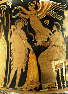 Mito de ARIES: Jasn llevando a Pelias el Vellocino de Oro