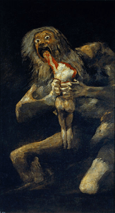 Saturno devorando a su hijo, por Francisco de Goya